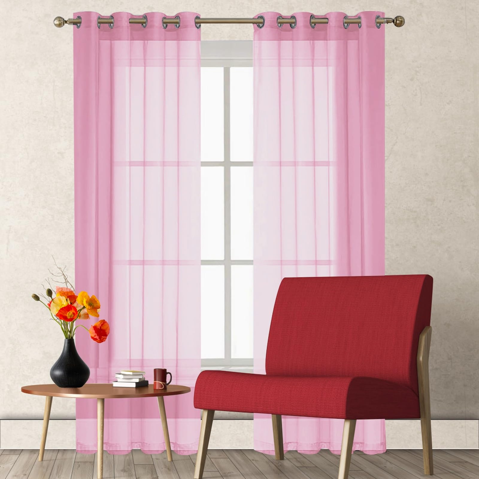 Voilage blanc 120 x 115 cm anti vis-à-vis pour la maison