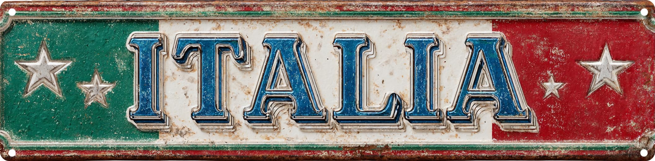 peiyeety Vintage Tin Sign Retro Metal Italia Signs For Home Decor Stylish Wall Art Plaques Gift For Home Bathroom Kitchen And Wall Decor In Every Room 4x16 In