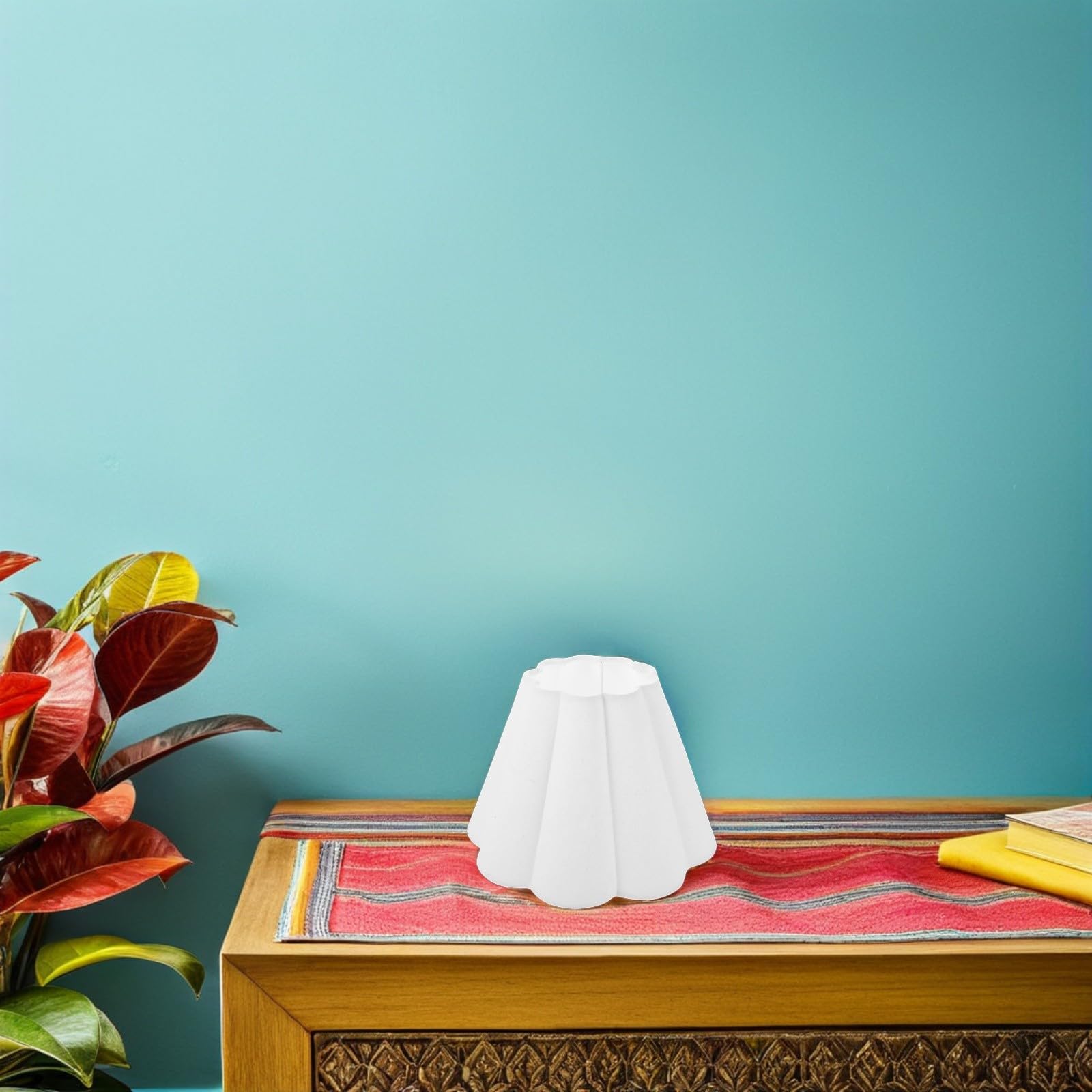 HOMSFOU Abat-jour Tambour en Tissu Blanc pour Lampe de Bureau et Lampadaire, Abat-jour de Remplacement Polyvalent, Diffuseur de Lumière Douce pour Décoration Intérieure, Style Rustique,