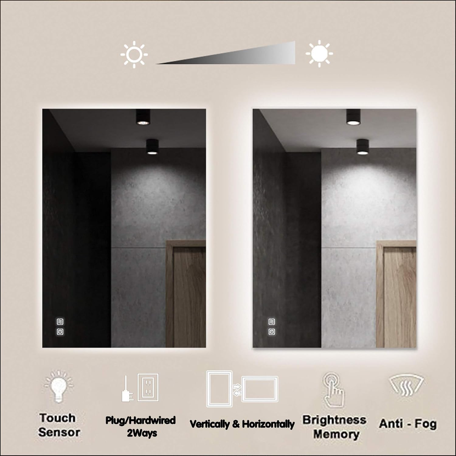 Exсluѕіvе Dіѕсоunt 70% Prісе ROGSFN 30x18 Inch LED Backlit Bathroom Mirror Lighted Frameless Wall Mounted Mirror Dimmable Anti-Fog Makeup Vanity Mirror with Lights(Horizontal/Vertical)