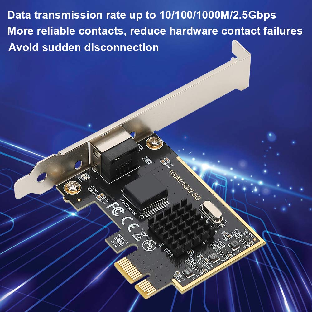 ASHATA TXA073 Scheda di Rete 2.5G Standard Porta di Rete RJ45 velocità di Rete Gigabit Full Duplex/Half Duplex Adaptive Adatto per Tipo di Rete Gigabit Ethernet