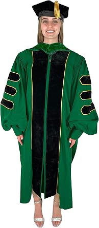 Doctoral Graduation PhD Hood Academic Regalia Deluxe Doctorate Hood for PhD, EdD, JD | Custom Degree Color & Velvet Lining