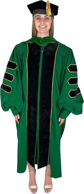 Doctoral Graduation PhD Hood Academic Regalia Deluxe Doctorate Hood for PhD, EdD, JD | Custom Degree Color & Velvet Lining