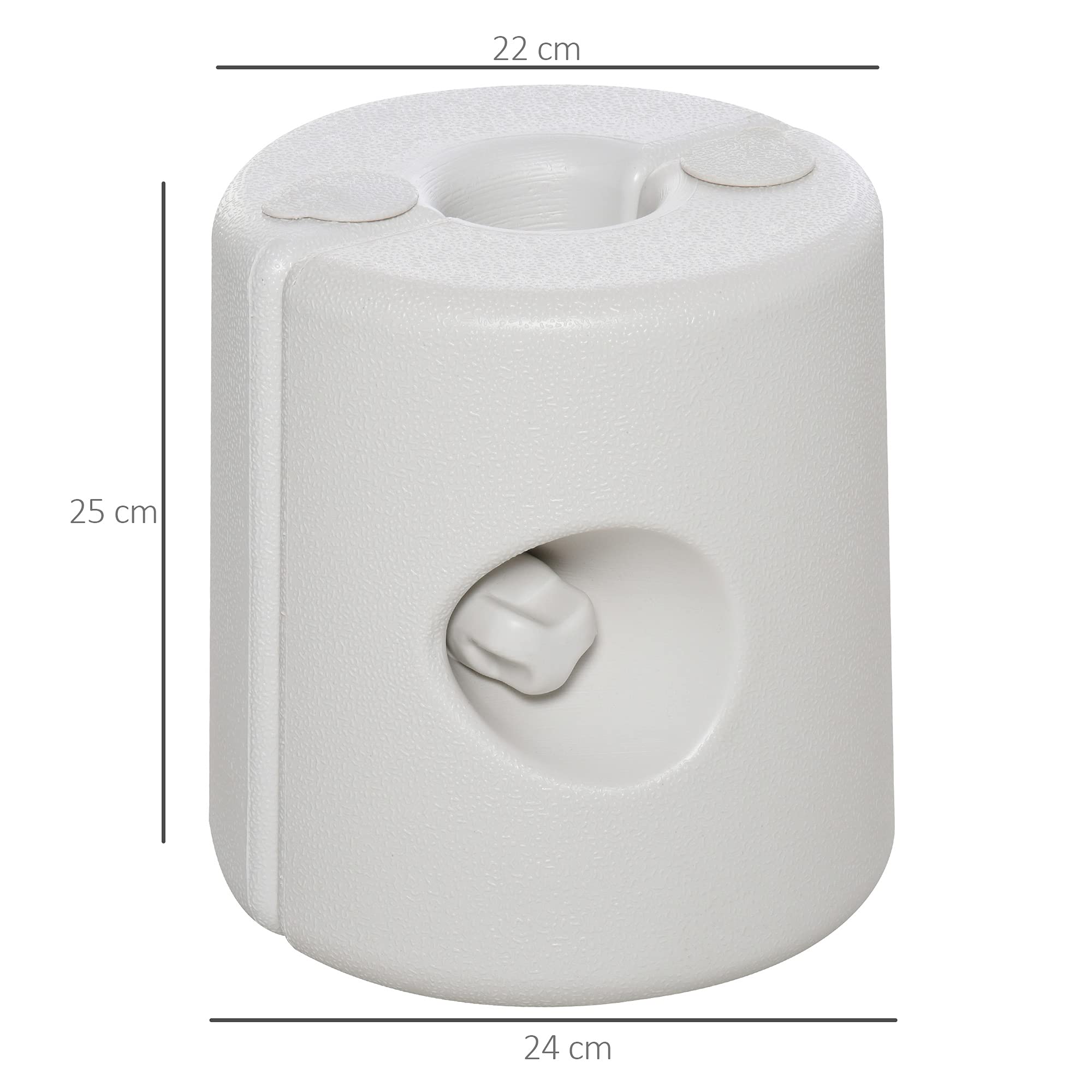 Outsunny 4 x Gewichte Pavillon Standfuß Standsicherung Partyzelt Befüllung mit Wasser/Sand PE ∅24xH25cm