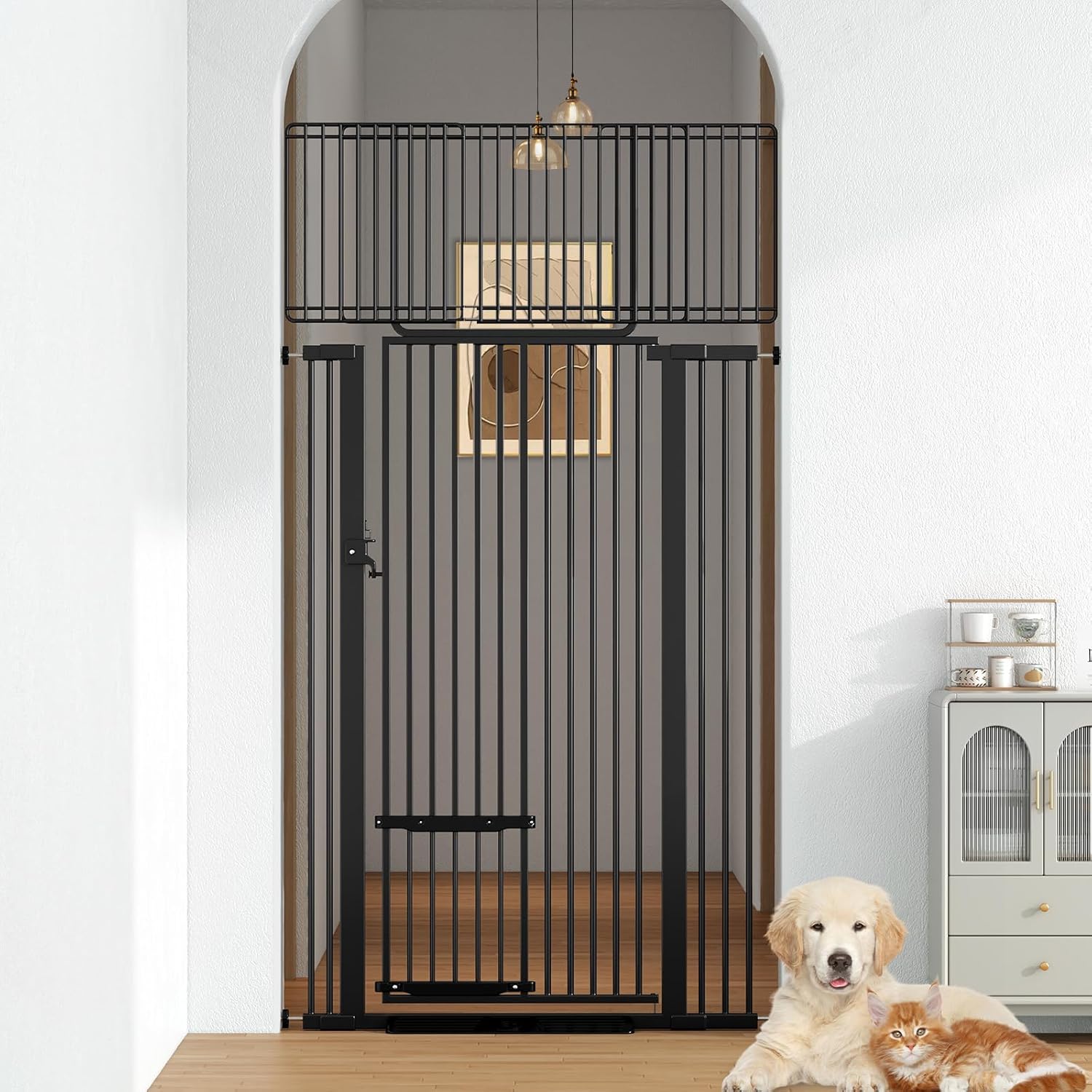 Extra Tall Cat Gate for Doorway 72" x 39.5"