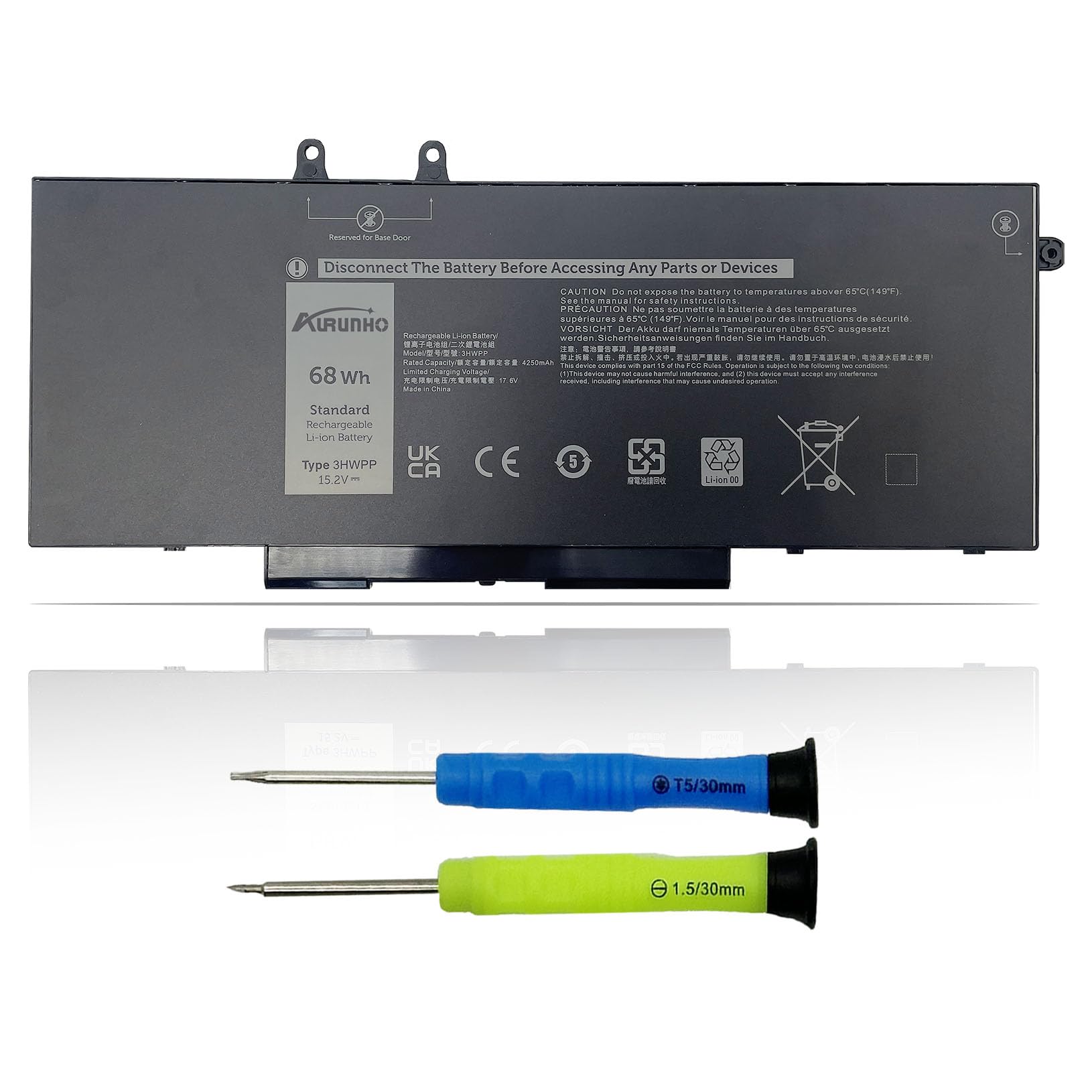 Amazon.com: AURUNHO 3HWPP Battery Replacement for Dell Latitude