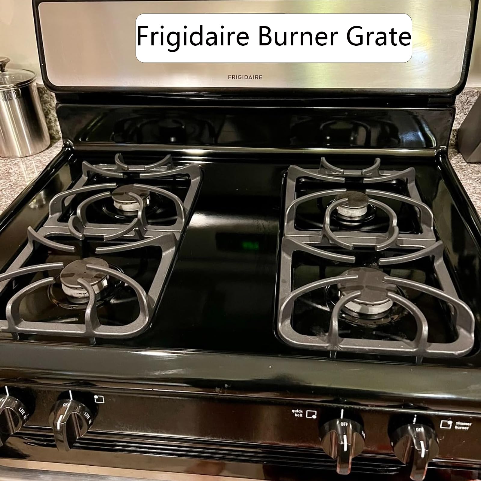 C2405 - Rejillas de hierro fundido para 4 quemadores, rejillas de estufa, piezas de repuesto para Frigidaire, Kenmore, piezas de estufa, rejillas de superficie superior de estufa, accesorios de