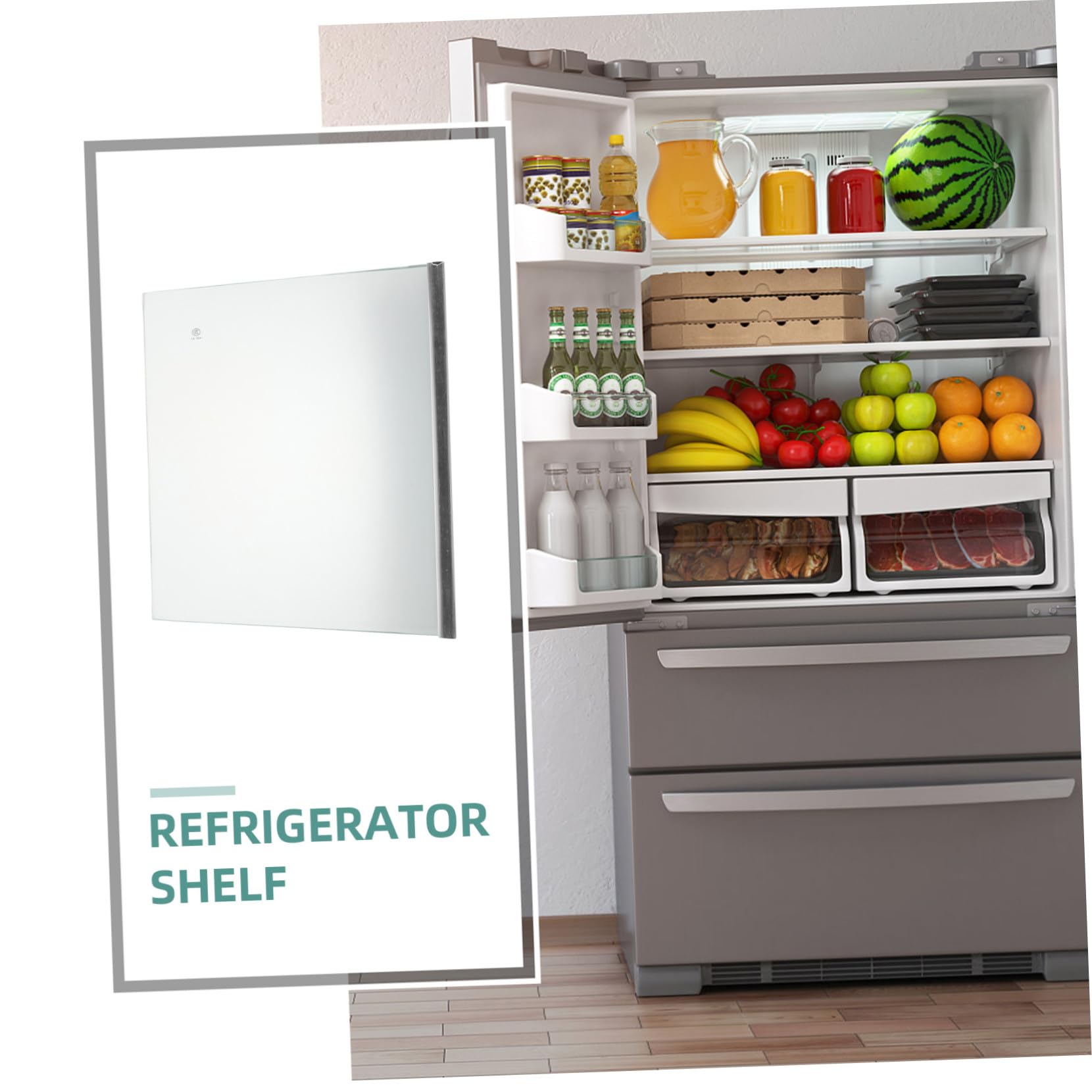 Ripiano in Vetro Temperato per Freezer Frigorifero 30x27 Cm