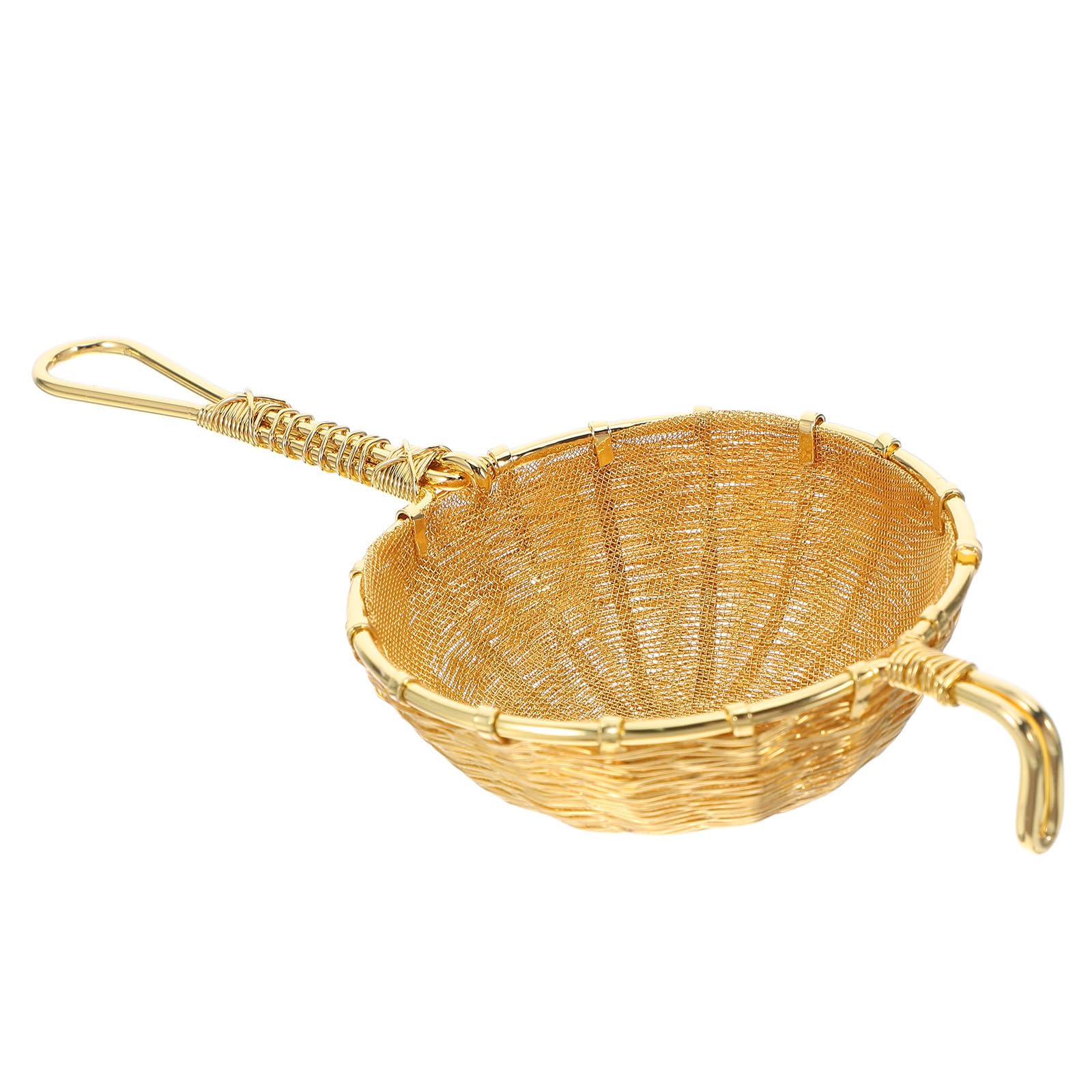 MAGICLULU Colador de Té de Cobre Estilo Japonés Malla Fina Reutilizable para Infusión de Hojas Sueltas en Reuniones y Salones de Té Profesionales