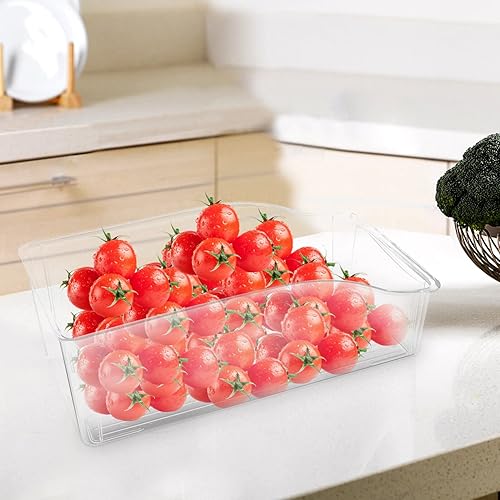 Miniatura 4 de Alipis Contenedor organizador de refrigerador, contenedor de plástico transparente para refrigerador, caja de almacenamiento de frutas y verduras