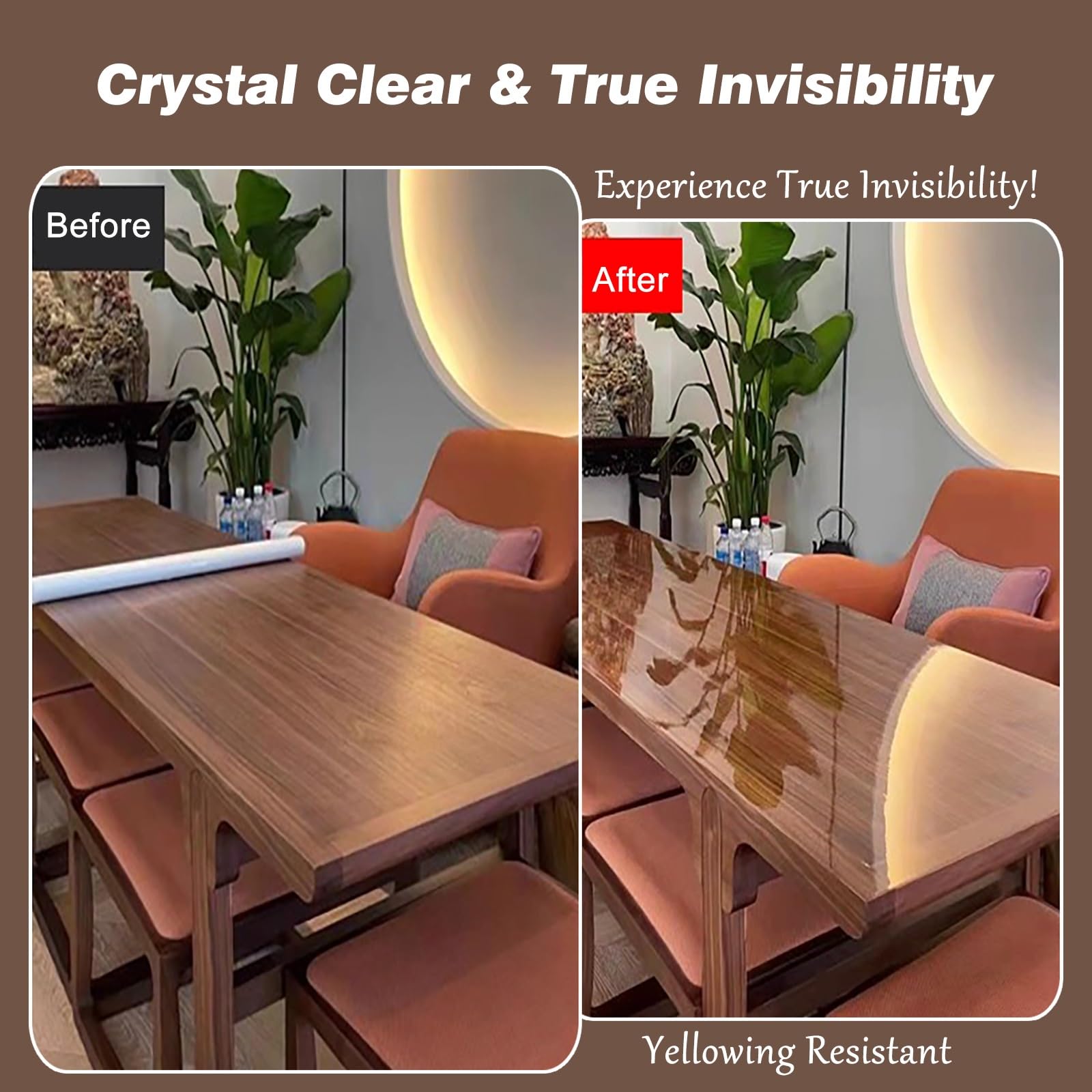 C Film de protection de comptoir en granit et marbre découpable – Papier contact invisible anti-jaunissement imperméable pour table et bureau en bois (121,9 x 177,8 cm)
