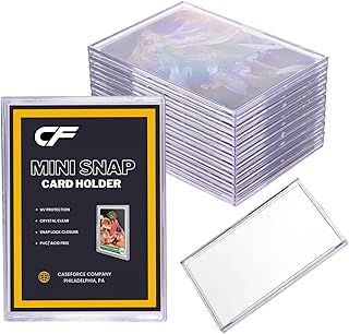 CF Mini Snap Trading Card Holder - Bundle of 25 Mini Snaps - Fits Standard 35pt Sports Cards and Trading Cards