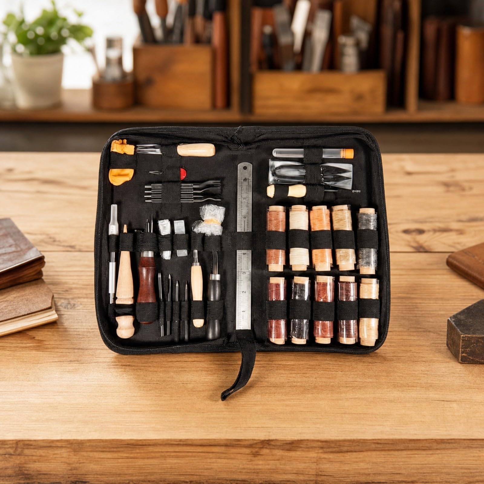 predolo Juego para Artesanía en Portátil | Compacto, Kit Costura para con Estuche, Taller, Aficionados, Mejorado