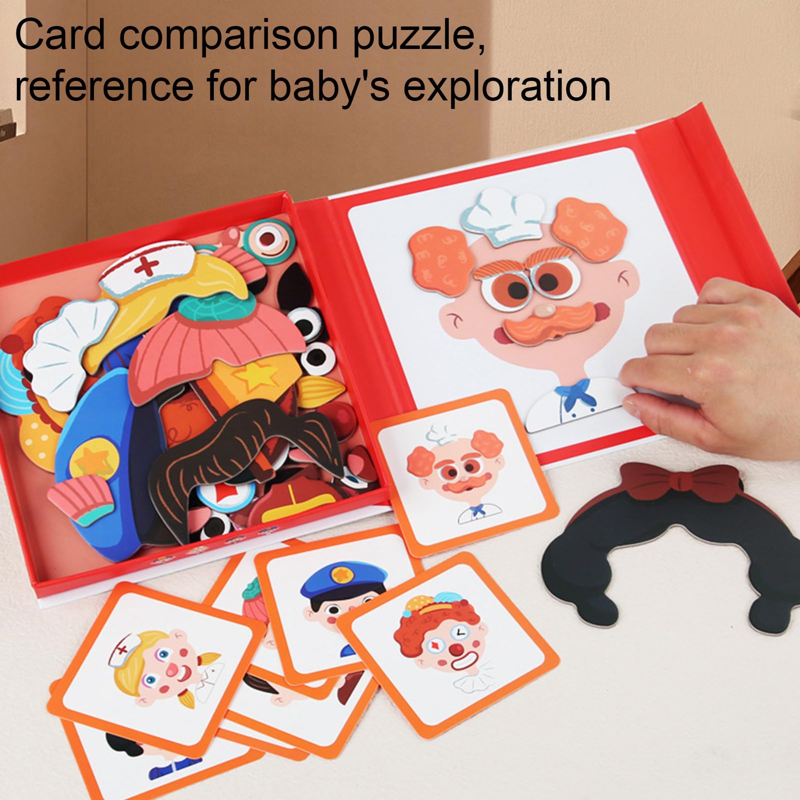 Magnetpuzzlespielzeug, Magnetpuzzle,Sensorische hölzerne Reisebereich Magnetaufkleber Puzzler - Passendes Puzzletafel, Bildungslernspiel für Zuhause, Auto