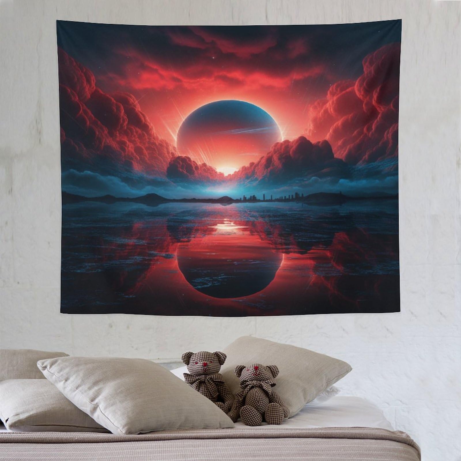 PAZZK Fantasy Landscape Tapestry, Tapestry Wall Hanging for Living Room Bedroom Dorm Wall Decoration 130×150cm