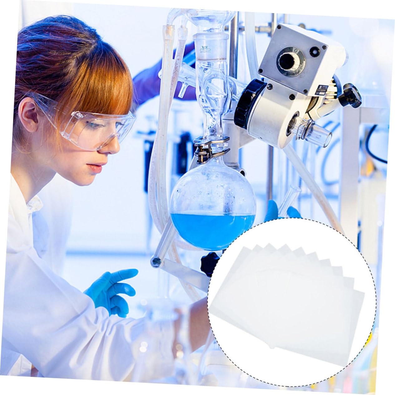 PLAFOPE 60 hojas de laboratorio consumibles papeles de laboratorio para absorber herramientas de filtro cualitativas papeles de filtro cuadrados de calidad para experimentos de laboratorio absorbentes