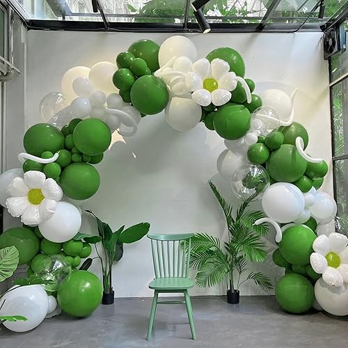 Miniatura 7 de LovesTown Kit de guirnalda de globos verde salvia, kit de arco de 150 piezas, globos de látex de diferentes tamaños, globos metálicos de confeti