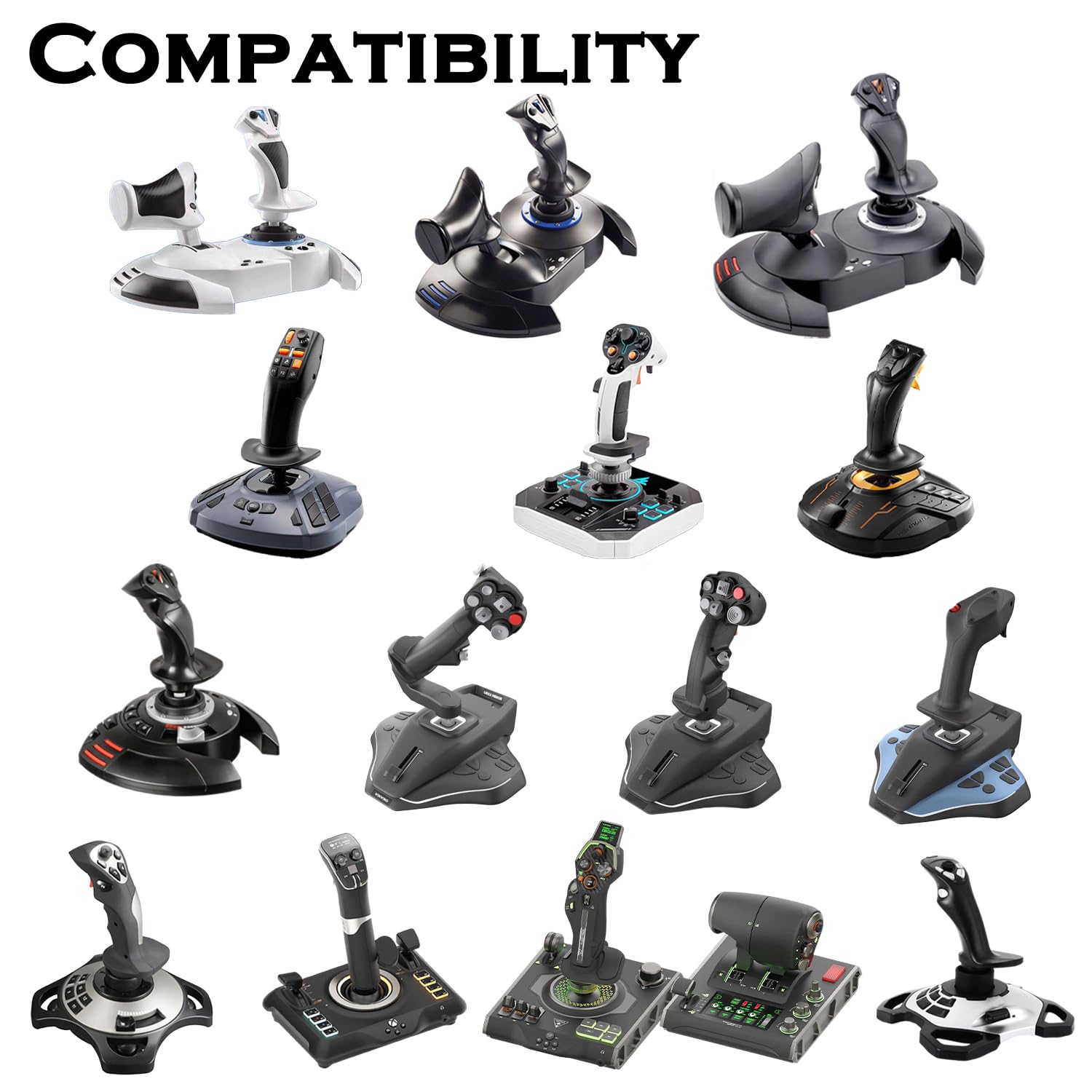 Flugsimulator-Joystick-Tischhalterung, Hotas Halterung kompatibel mit Thrustmaster T. Flight Hotas One/4/X, Sol-R2/Sol-R1, SimTask Farmstick, WINWING URSA MINOR Serie, G Extreme 3D Pro, Turtle Beach