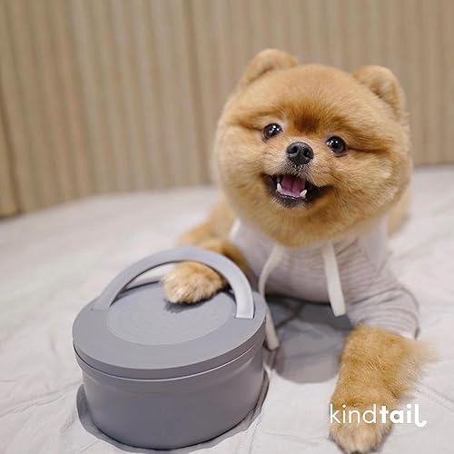 Miniatura 9 de KindTail Comedero portátil para mascotas, cuencos de viaje para perros con tapa y asa, apto para microondas y lavavajillas, cuenco interior de 10