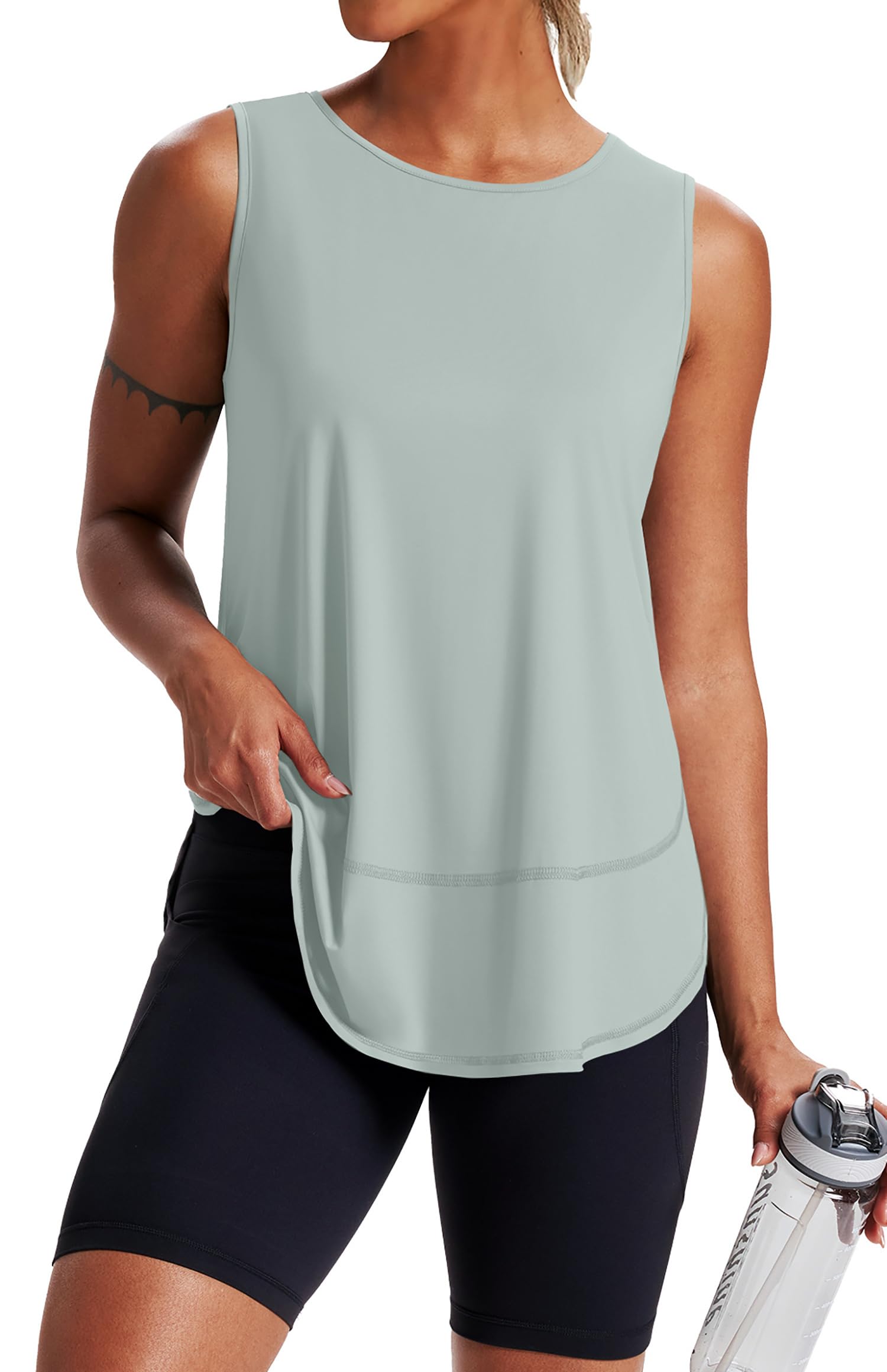 Womens Sleeveless Workout Tops Breathable Lightweight Active Tennis Yoga Shirts Athletic Running Tank Tops for Women