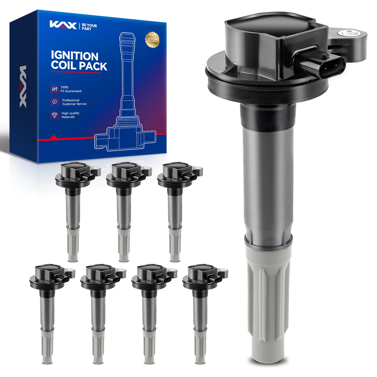 KAX UF824 Pack of 8 Ignition Coils for Ford F-150 Mustang 5.0L