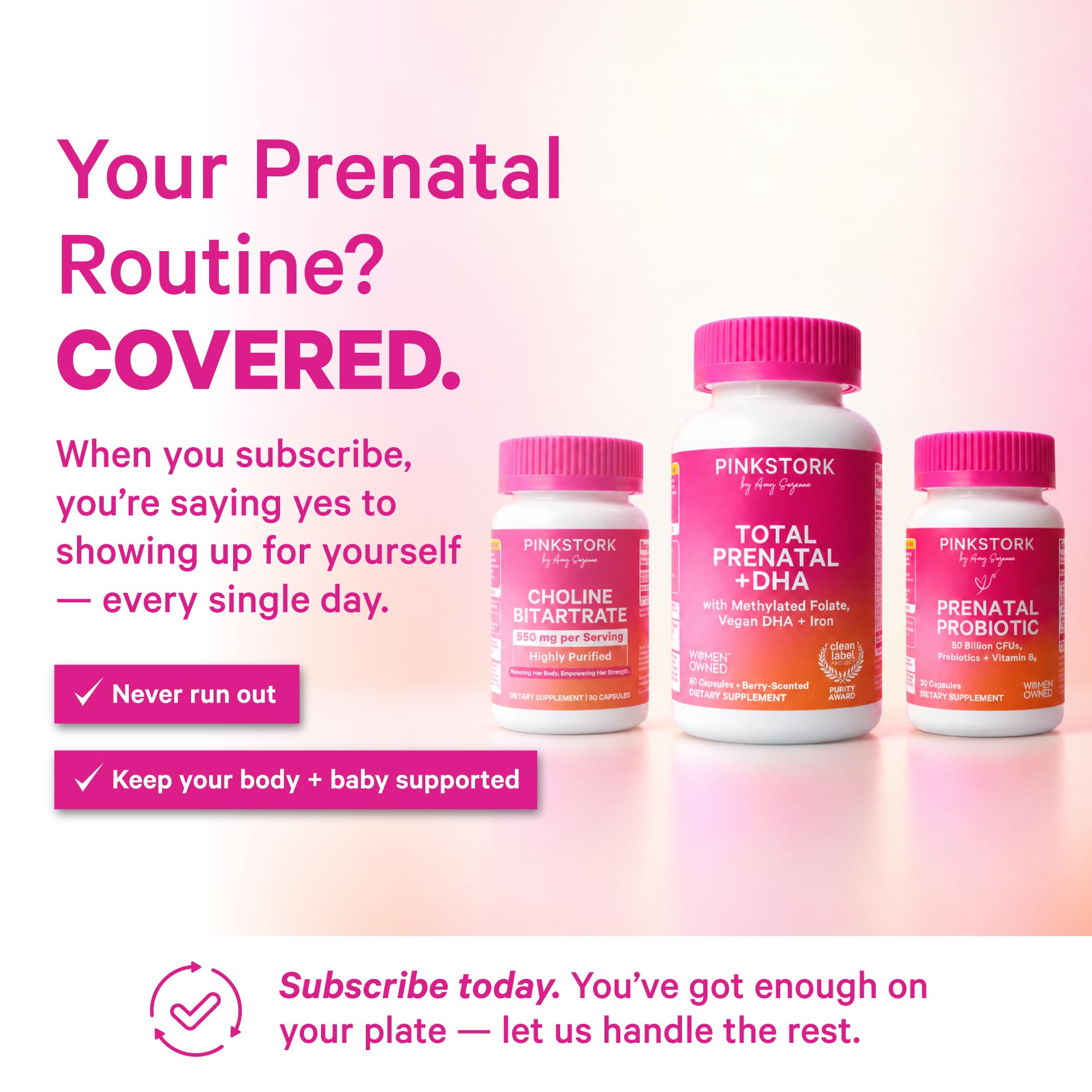 Pink Stork Prenatal Choline Supplement for Women | Cognitive Health | 30 ct — Amazon image 7