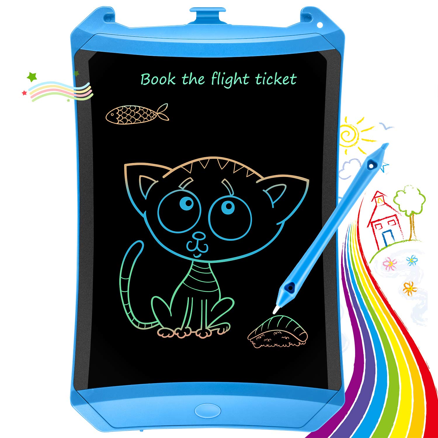 bravokids Preschool Learning Toys for Kids Toddler, 8.5 inch LCD Writing Tablet Electronic Doodle Board, Educational Learning Toys Gifts for Boys Girls Age 3 4 5 6 7 8 12 (Light Blue)