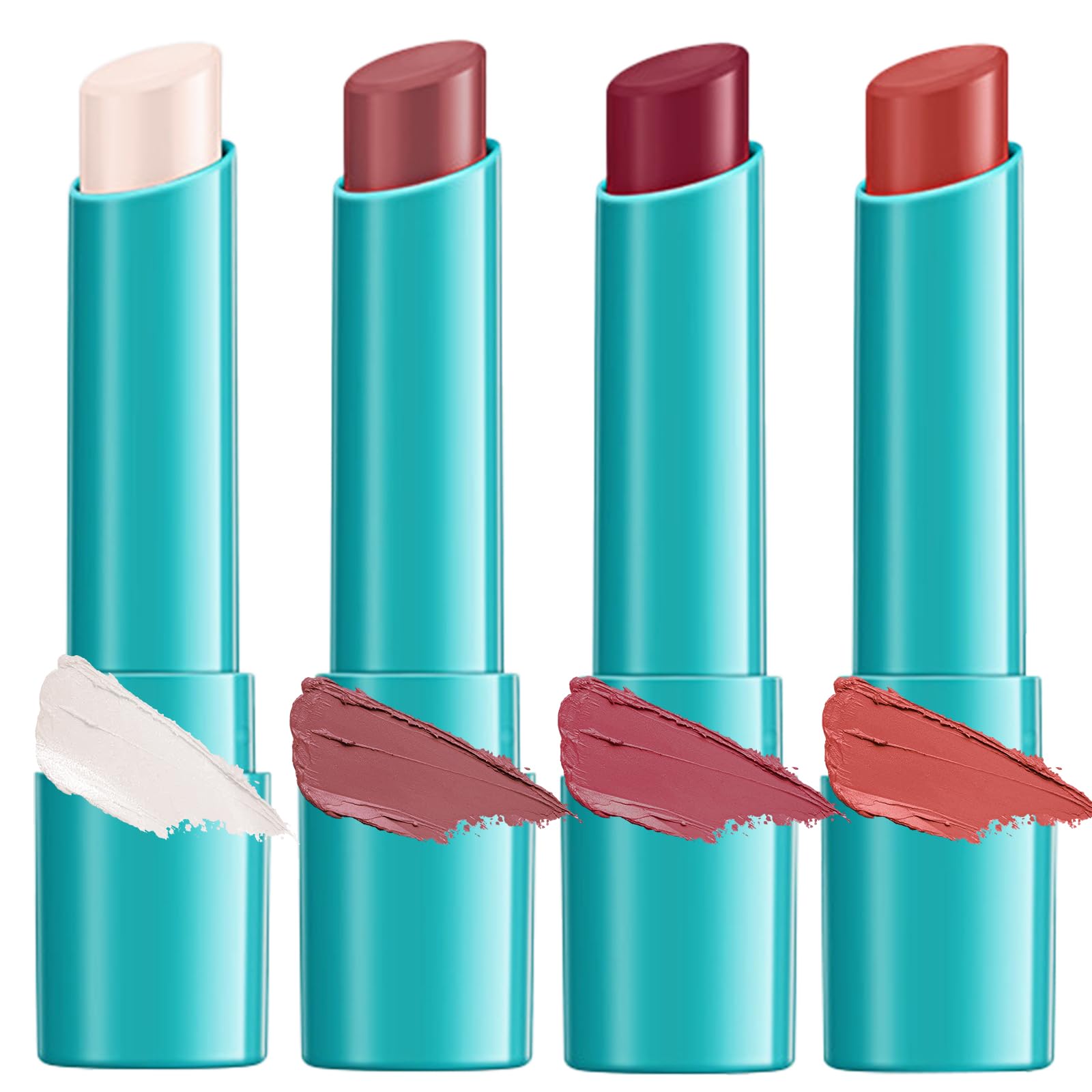 4pcs Lip Tint Hydrating, Moisturizing Lip Oil Balm, Long Lasting Waterproof Lip Gloss Non-Stick Cup Lipstick Set, Natural Ingredients Strong Moisturizing Lipstick Multicolor