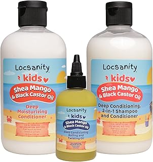 Locsanity Kids Shea Mango & Black Castor Oil Loccare/Haircare Bundle (Loccare Bundle)