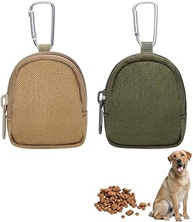 MYGLOAR 2 x Small Treat Bag, Treat Bag for Dogs, Portable Walking Bag, Waste Bag Holder, Hands-Free Dog Treat Bag, for Walking & Dog Training (Military and Mud Colours) product image