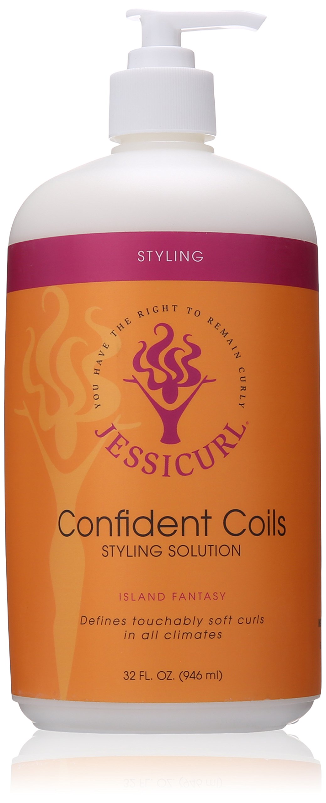 Jessicurl, Confident Coils Styling Solution, Island Fantasy, 32 Fl oz.