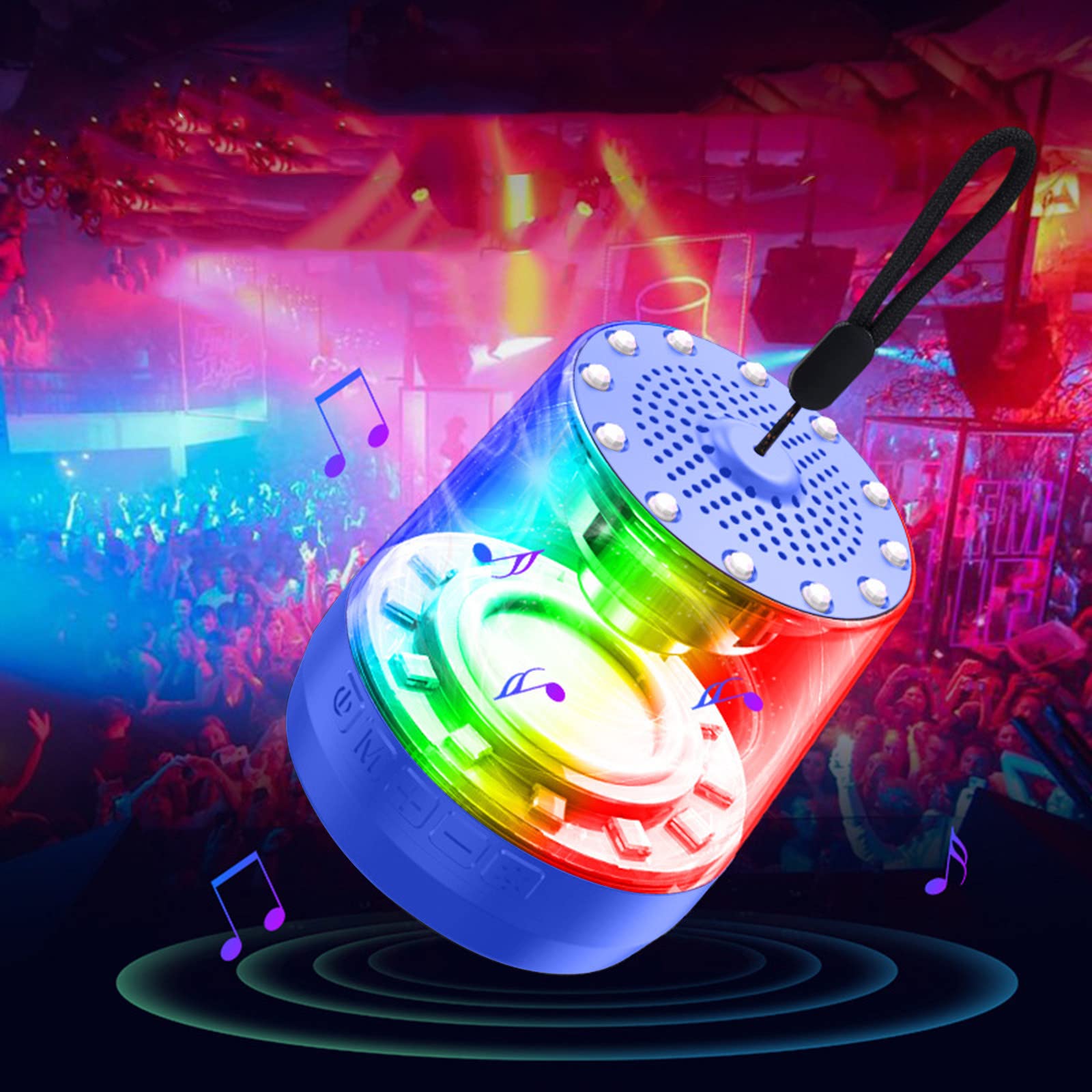 Mini Altoparlante Portatile Wireless Bluetooth RGB – Impermeabile, Luci Colori, Per Esterno/Interno - Foto 5