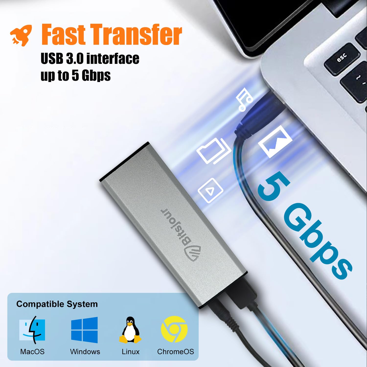 Amazon.com: Bitsjour MacBook Pro SSD Enclosure 7+17 Pin, USB
