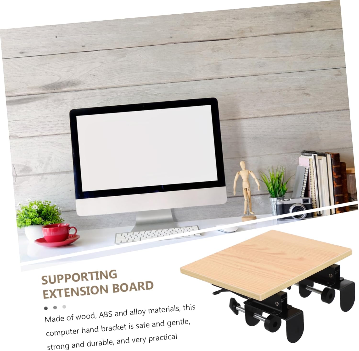 Computer Hand Bracket Arm Support Frame Foldable Elbow Rest Board for Desk Wrist Relief Mouse Pad Extension Random for Working Hours