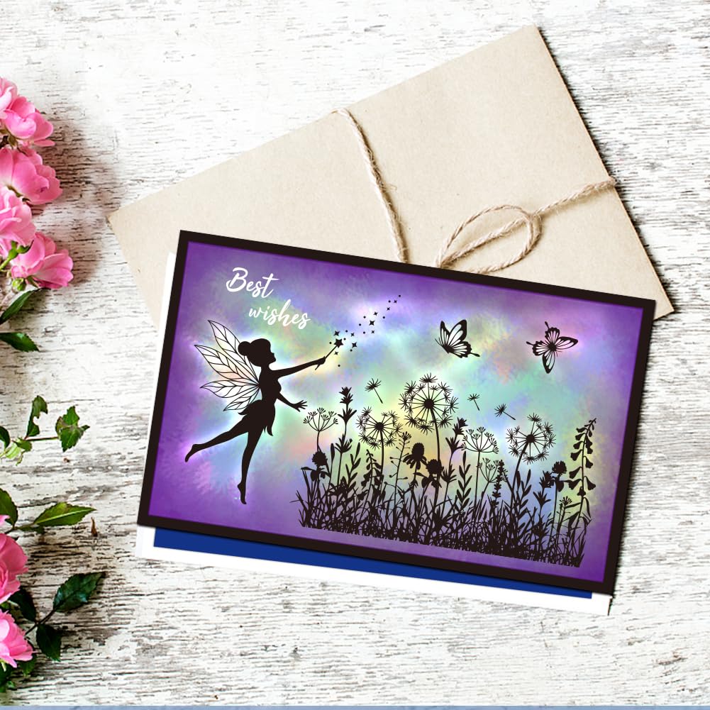 Fairy Rubber Stamps Wonderland Trio Rubber Stamp Set | Unicorn Stamp