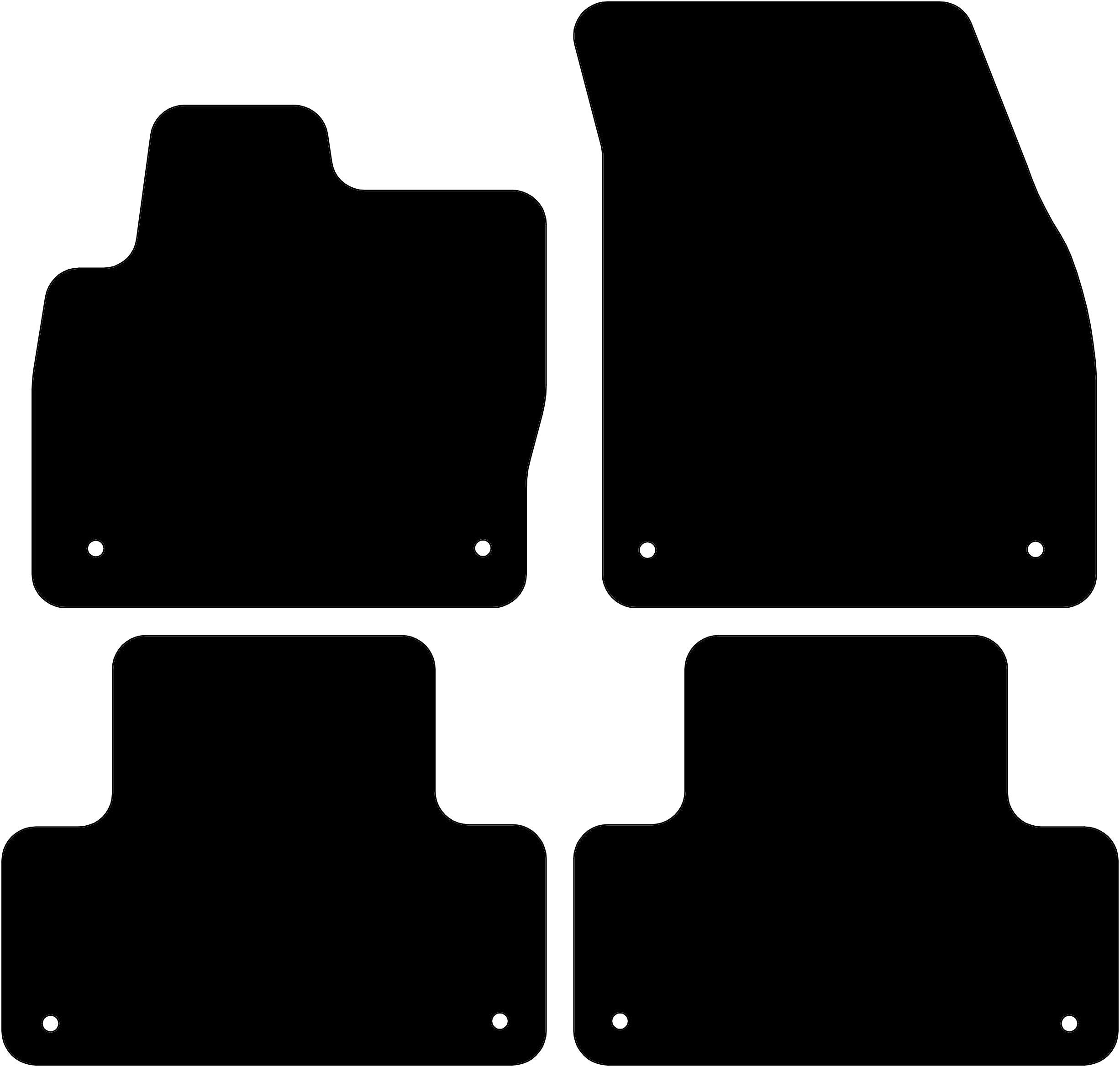 Alfombrillas de Coche de Goma adecuadas para Land Rover Range Rover Evoque 2011-2019 Versión: 3/5 Puertas