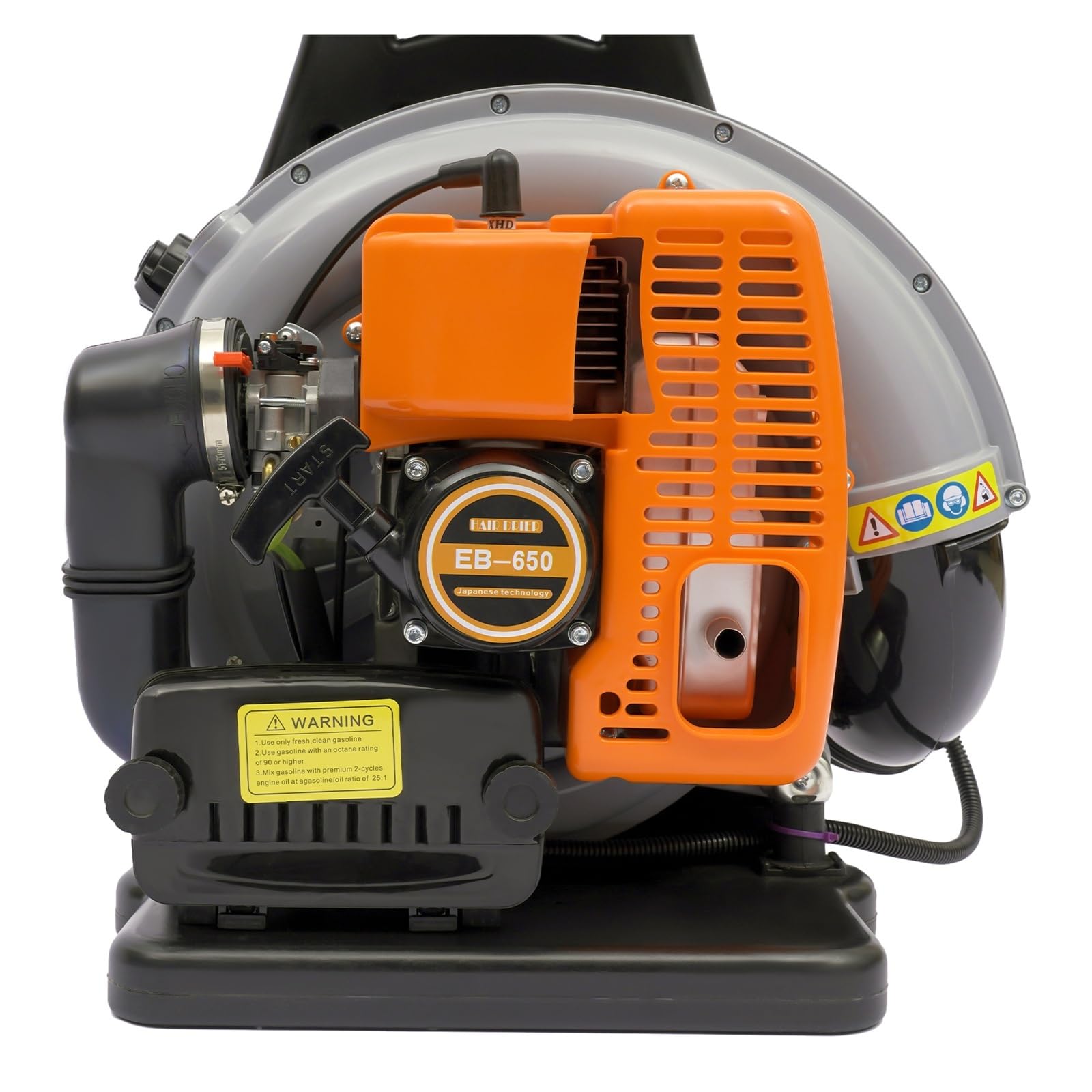 Wentylator dmuchawy, Plecakowa dmuchawa do liści o mocy 6800 obr./min, mocna, 63 cm³, dwusuwowa, zasilana gazem, przenośna powietrza