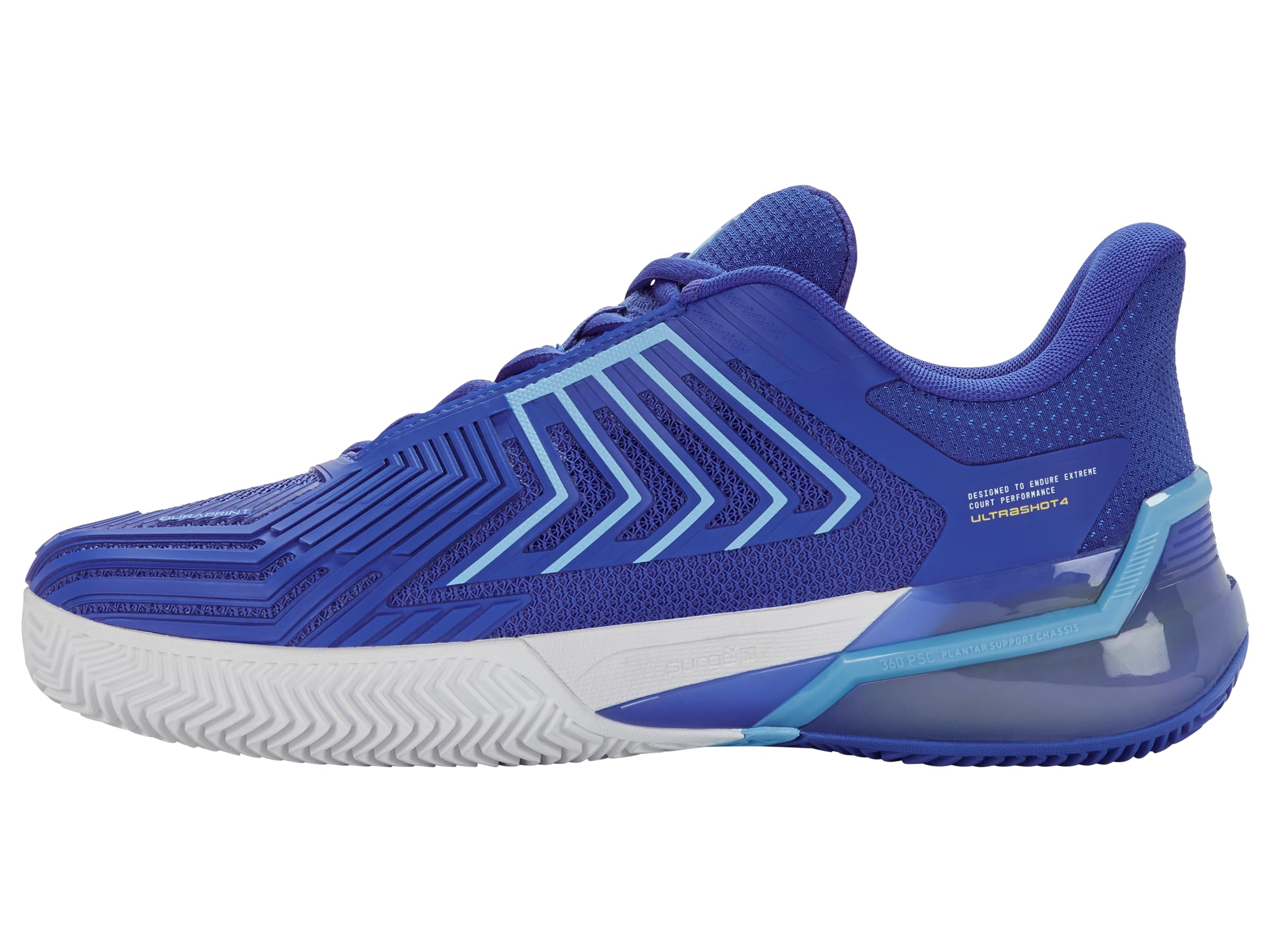 K-Swiss ULTRASHOT 4 Clay Tennis Shoe, Dazzling Blue/White/Baltic Sea, 44 EU