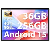 FASTWD Tablet 14 Pollici 2K Android 15 Tablet Octa-Core 2.0Ghz,36GB RAM+256GB ROM/2TB,20W/11580mAh,Foto AI 13MP+8MP,2000 * 1200 incell FHD+,Face