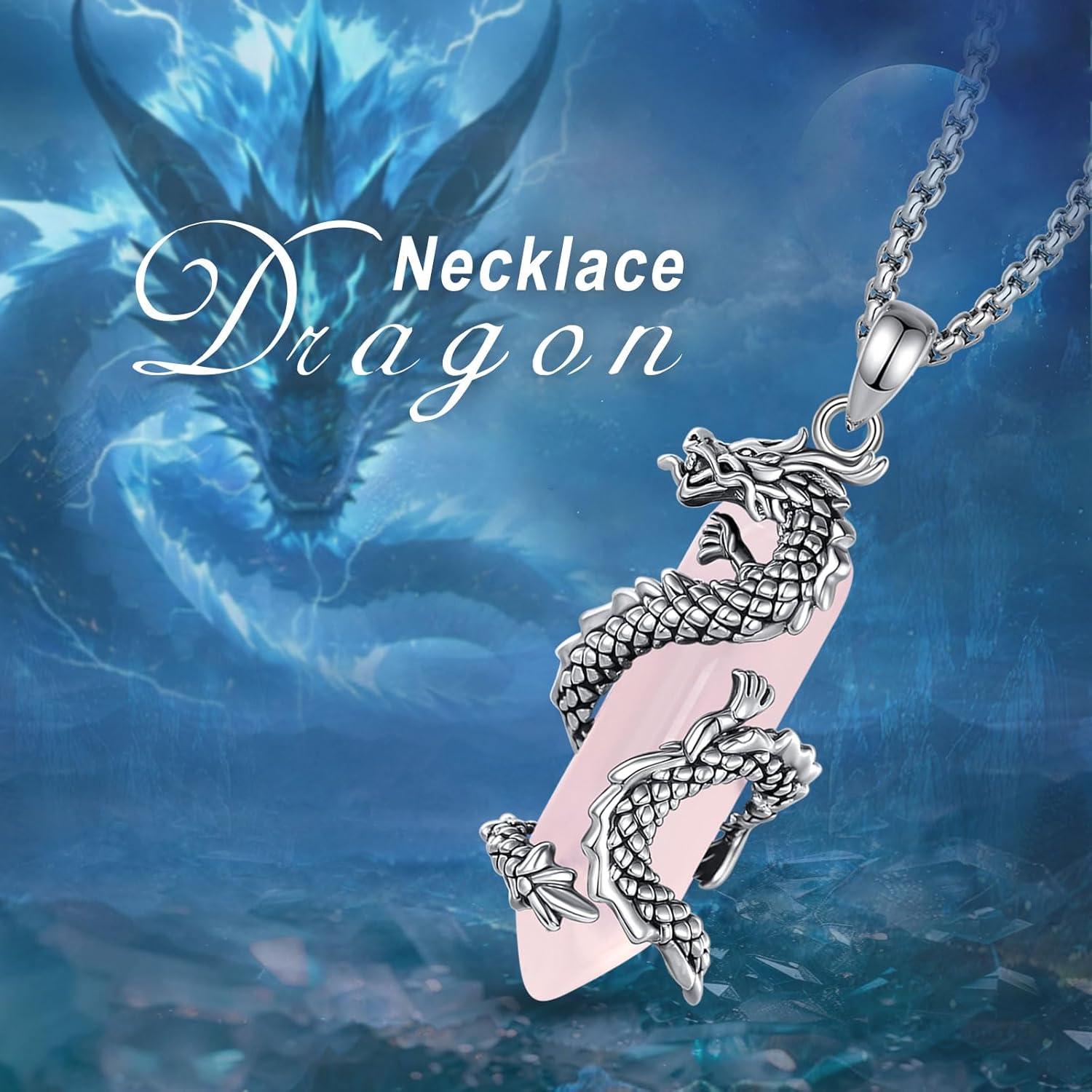 CELESTIA Crystal Dragon Necklace for Women and Men Amuleto de Proteccion Dragon Pendant Spiritual Gift Gemstone Amulet Jewelry - Image 9
