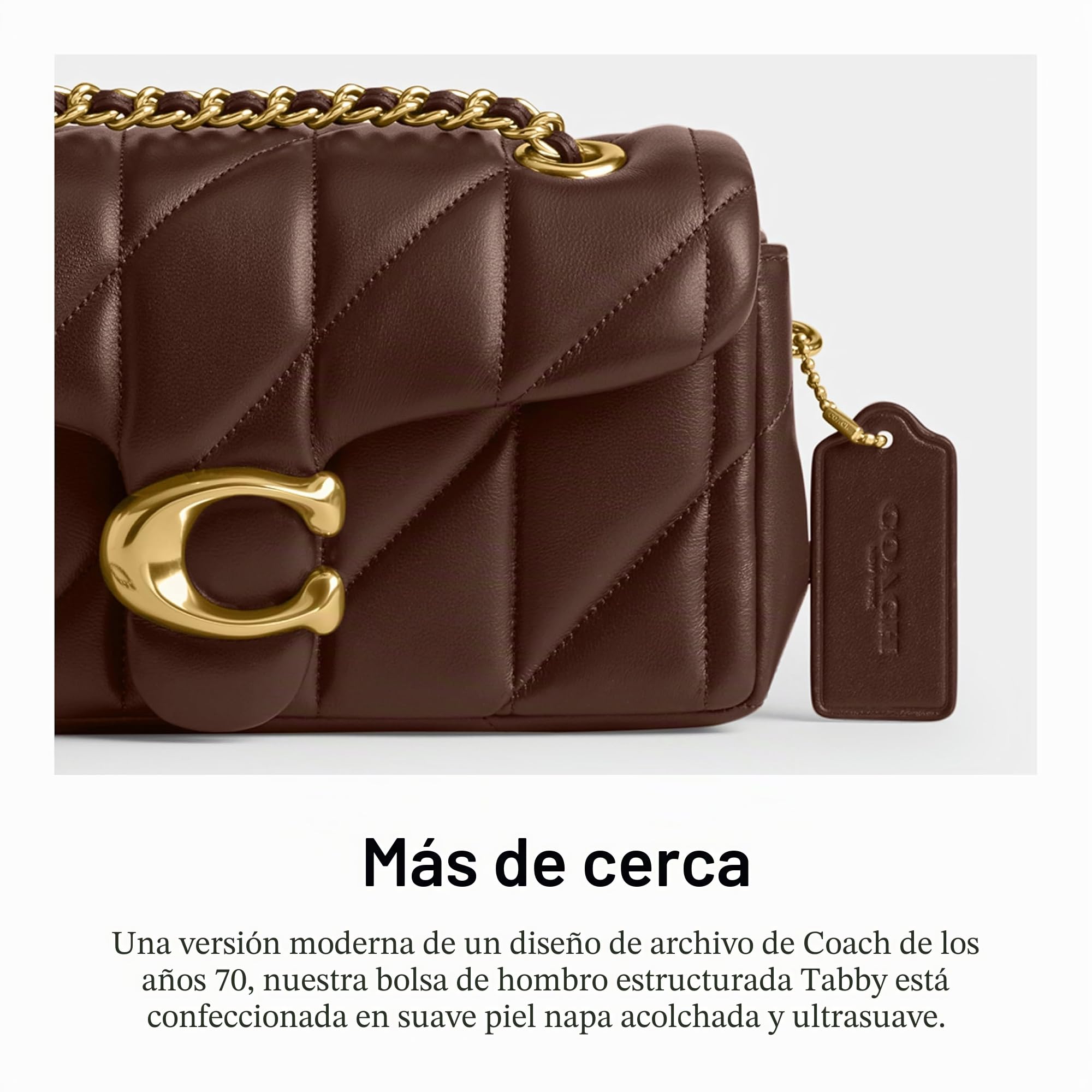 COACH Bolso bandolera para mujer Tabby Shoulder Bag 20, B4/arce, talla única