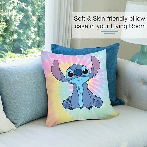 Miniatura 7 de Fundas de almohada decorativas compatibles con diseño de dibujos animados de Disney, súper suaves, suaves y cómodas, 18 x 18 pulgadas (impresas en