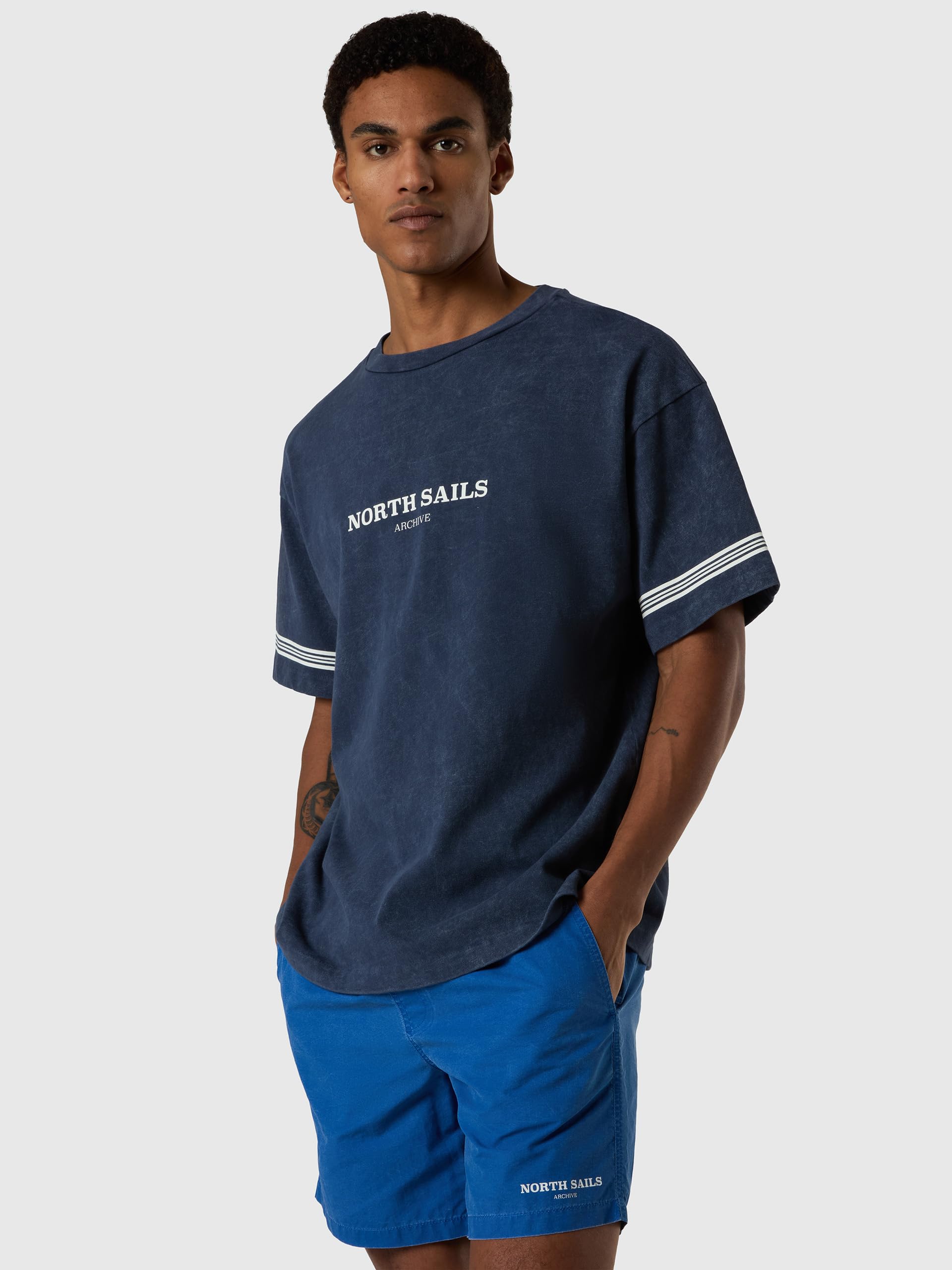 NORTH SAILS Boxer Mare Uomo in Poliammide ad Asciugatura Rapida con Stampa Archive