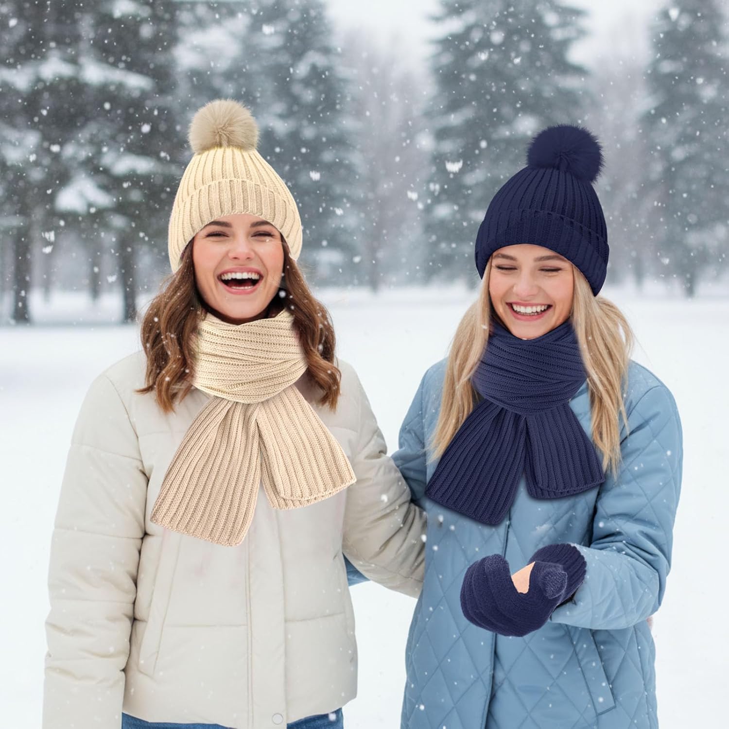 10 Pcs Winter Hat Scarf Gloves Earmuffs Socks for Women Men Skiing Snowboarding Snow Shoveling Outdoor Warmth - Image 7