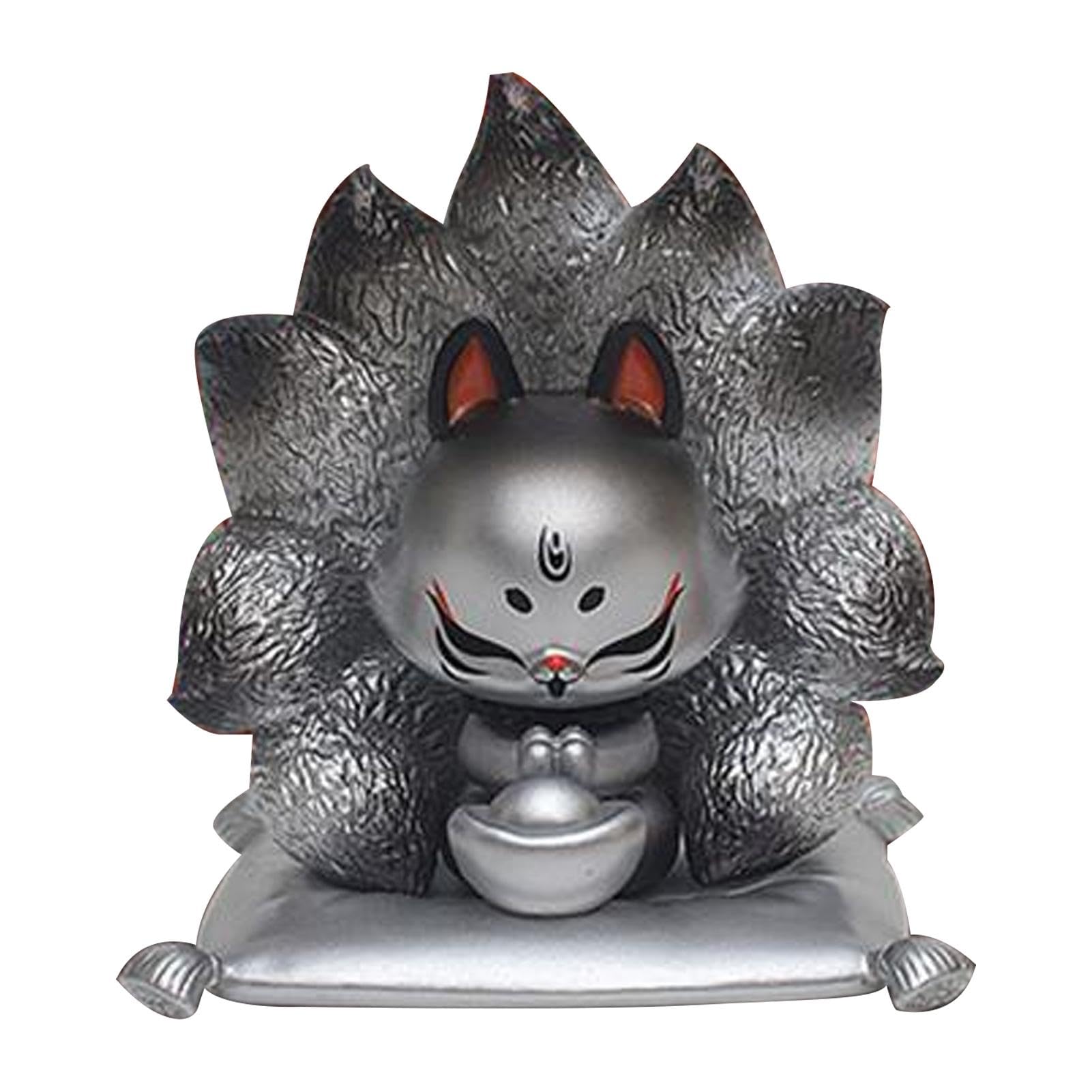 Amazon.co.jp: キツネの像、九尾のキツネ | 九尾の狐樹脂製九尾