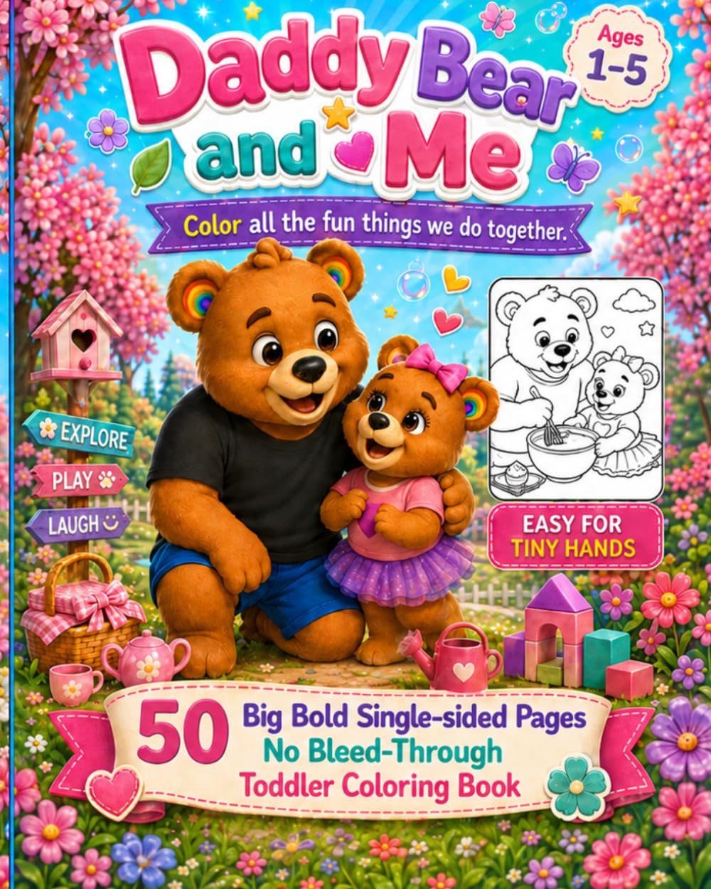 Daddy Bear and Me: Color All the Fun Things We Do Together