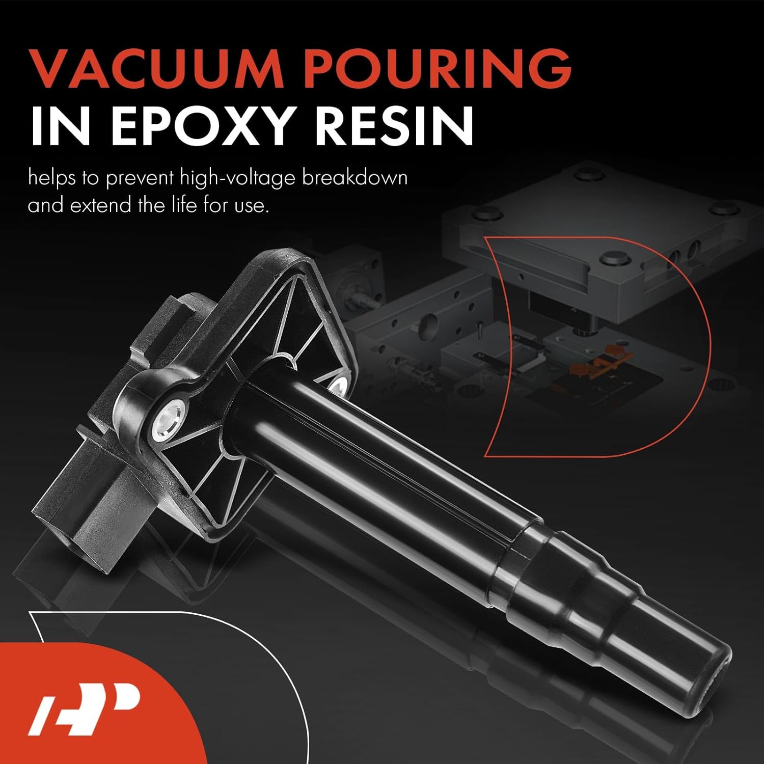 A-Premium Engine Ignition Coil Pack Compatible with Audi A6 A8 Quattro RS6 S6 S8 TT Quattro & Volkswagen Jetta, Passat, Golf, Beetle, Sharan, Replace# 06B905115B, 06B905115E, 4-PC Set