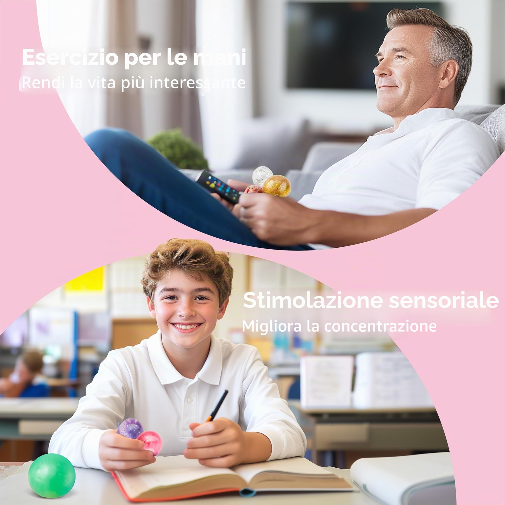 JOYIN Confezione da 24 mini palline antistress, palline da schiacciare per adulti e bambini, bomboniere per feste di compleanno, giocattoli sensoriali da spremere
