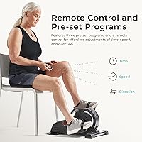Vista 5 de Sunny Health & Fitness Ejercitador de Pedal de Doble Función Bajo el Escritorio, Mini Bicicleta de Cardio Portátil para Interiores en Casa, Ciclo