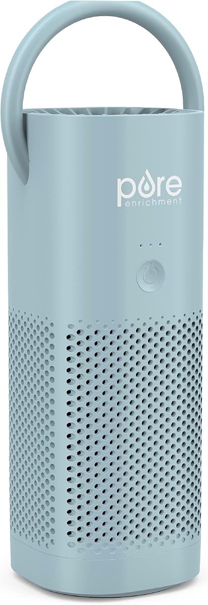 Mini purificador de aire portátil PureZone™: el filtro HEPA verdadero inalámbrico limpia el aire y elimina el 99,97 % del polvo, los olores y los alérgenos cerca de usted: automóviles, escuela y oficina (azul claro de estrella) | El filtro True HEPA inalámbrico limpia el aire y elimina el 99,97 % del polvo, los olores y los alérgenos: automóviles, escuelas y oficinas